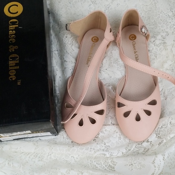 Chase + Chloe Shoes - 🎁ADORABLE Ankle Strap Teardrop Flats NWOT